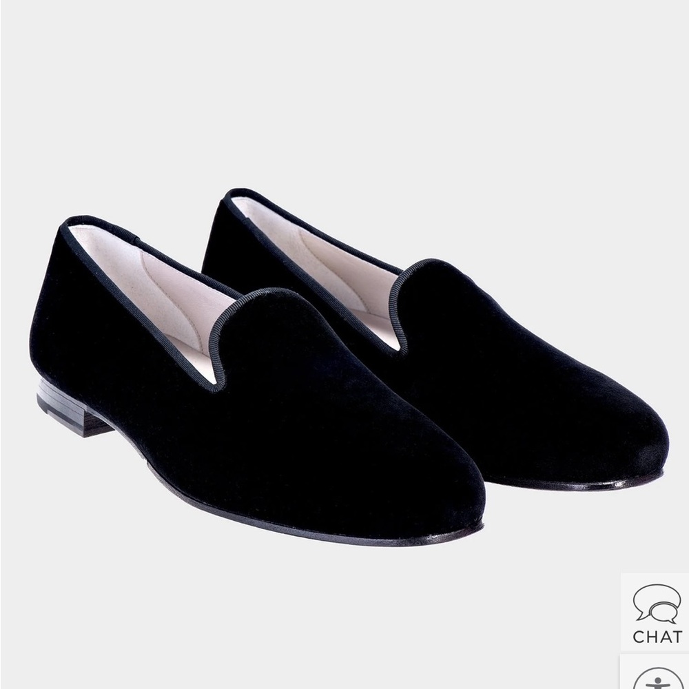 Stubbs & Wootten black velvet loafers